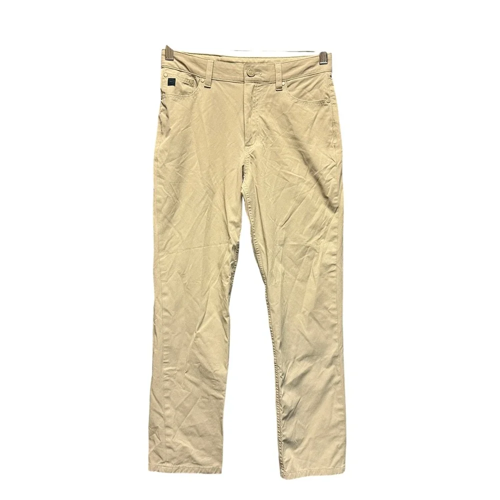 Vineyard Vines On-The-Go 5-Pocket Pant Khaki Tan Performance Stretch Size 14